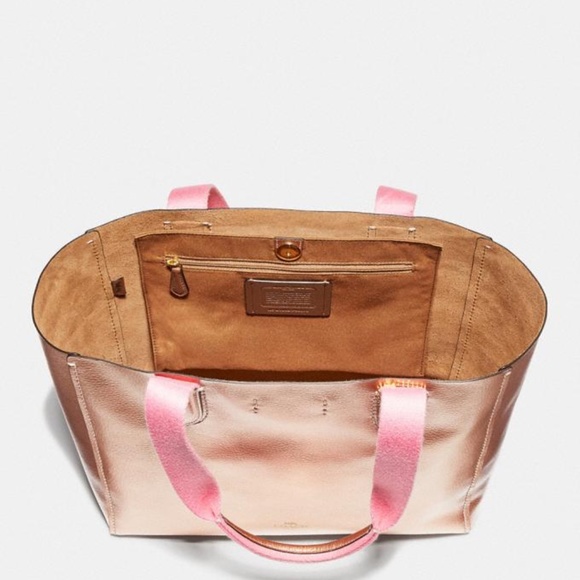 *SOLD*Coach Derby Tote in Rose Gold Metallic - Picture 2 of 3